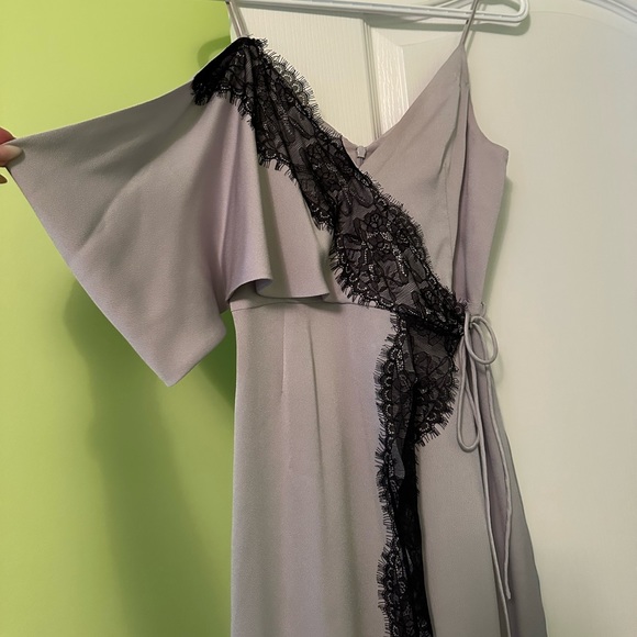 Light Grey Wedding Guest Dress SIZE XXS - Picture 4 of 5